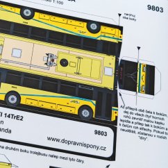 Model kartonowy trolejbus Škoda/ETI 14TrE2