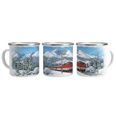 Enamel mug - locomotive 362 ZSSK