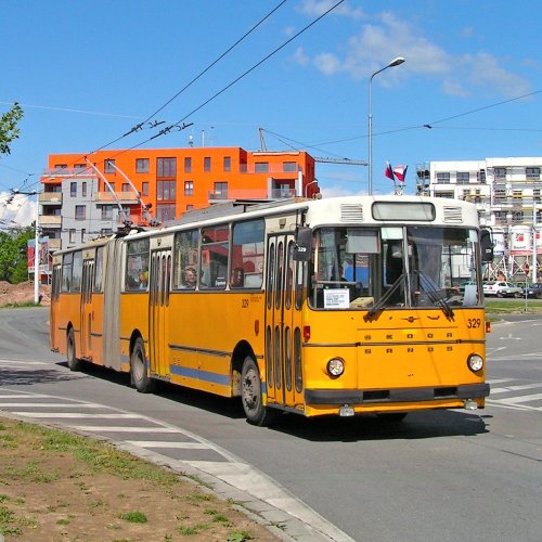 Untersetzer - Obus Škoda-Sanos 200Tr Pardubice