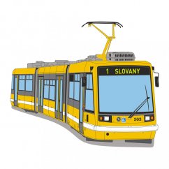 Triko - plzeňská tramvaj Astra