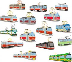 Kissen - verschiedene Straßenbahnen