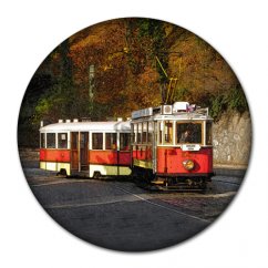 Button 1227: historische Straßenbahn