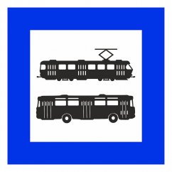 Tasse - Haltestellenschild - Straßenbahn und Bus