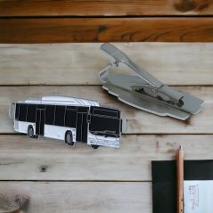 Tie clip bus Man Lion's City - white