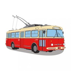 Polštář - trolejbus Škoda 9Tr