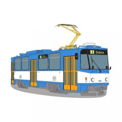 Grafika - ČKD Tatra T6A5 Ostrava