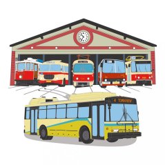 T-shirt - trolleybus Škoda 14TrE Střešovice