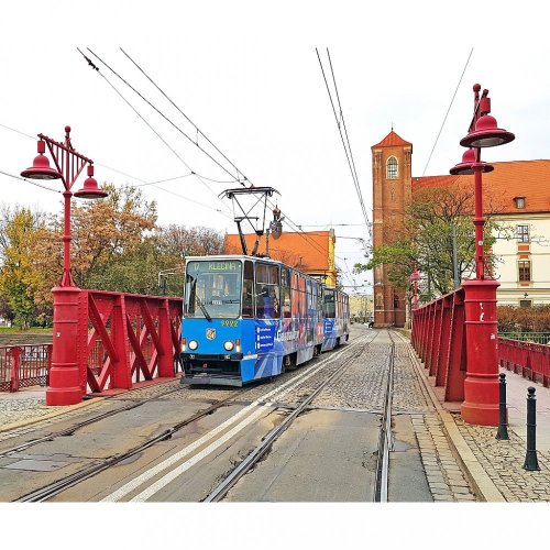 Mauspad - Straßenbahn Konstal 105Na in Breslau