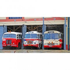 Hrnek - historické autobusy ve Střešovicích