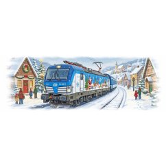 Plecháček - lokomotiva Siemens Vectron - vánoční motiv
