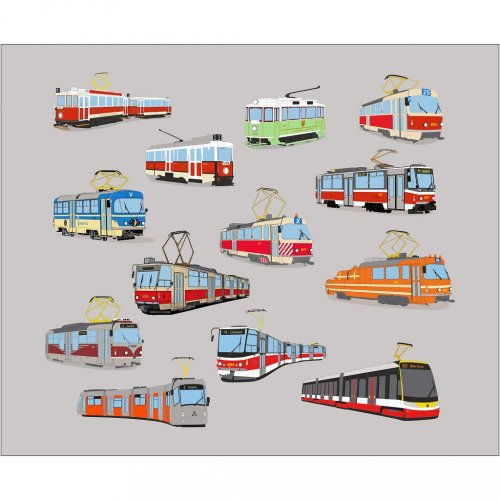 Mouse pad - various trams