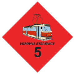 Fensterschild - Betriebshof Strašnice