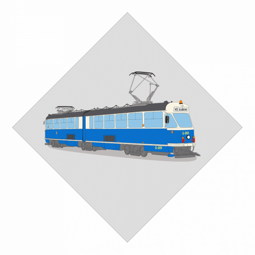 Grafika - tramwaj służbowy Konstal 102Na Wroclaw