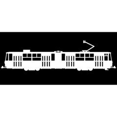 Naklejka ČKD Tatra KT4 - szerokość 18 cm