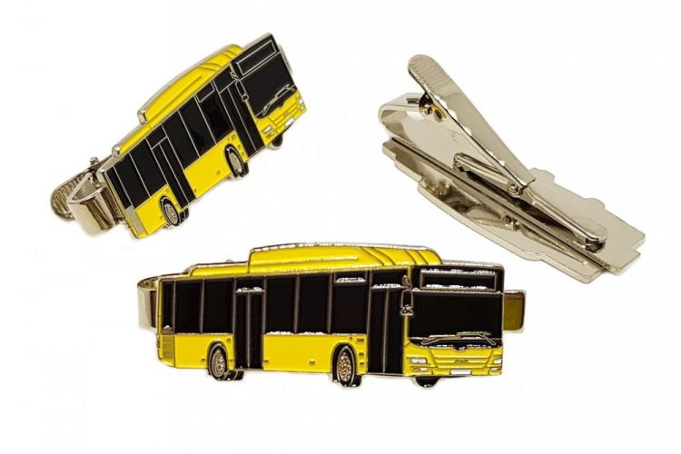 Tie clip bus Man Lion's City - yellow