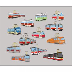 Podložka pod myš - různé tramvaje