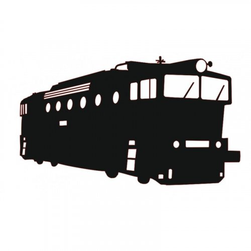 Naklejka lokomotywa 752 - 3D - Kolor: Czarny