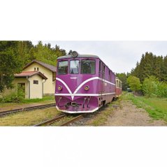 Hrnek - lokomotiva T47.019 ve stanici Hůrky