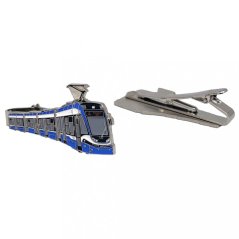 Tie clip tram Pesa Krakowiak - blue
