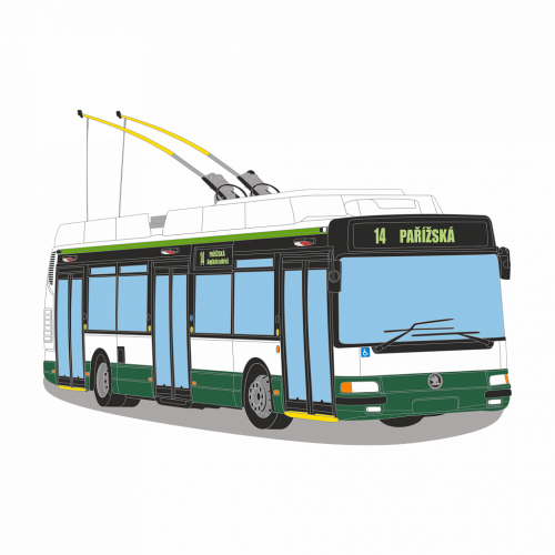 Graphic - trolleybus Škoda 24Tr Plzeň