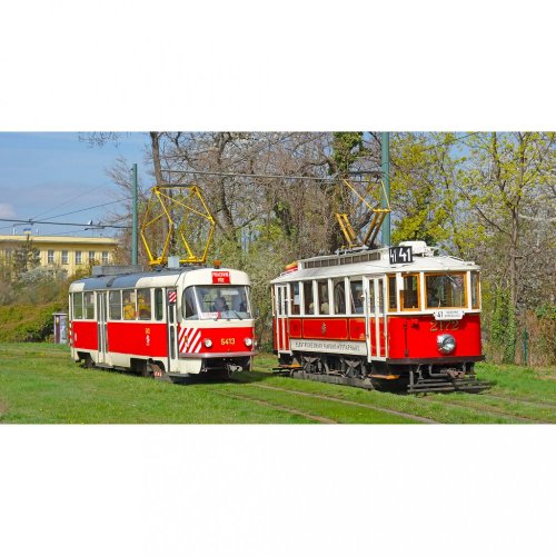 Hrnek - pracovní a historická tramvaj