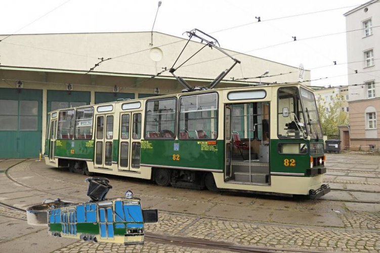 Spinka do krawata tramwaj Konstal 105N - Poznań