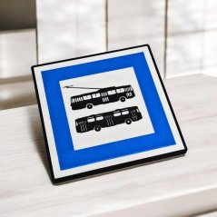 Magnet - Haltestellenschild - Bus und Oberleitungsbus