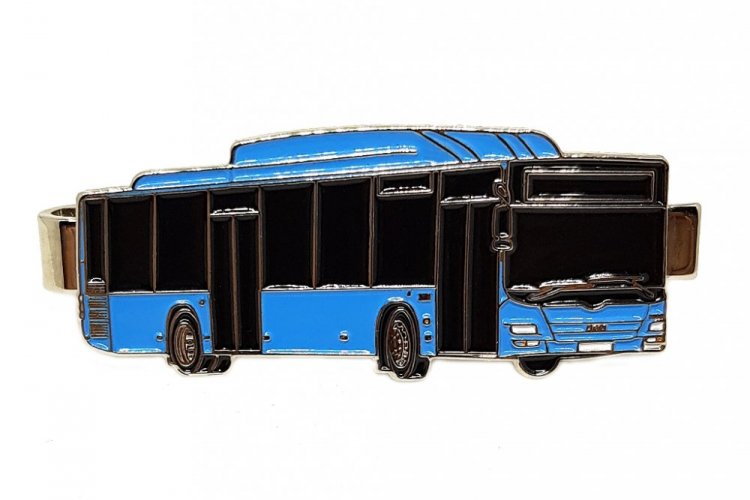Kravatová spona autobus Man Lion's City - modrý