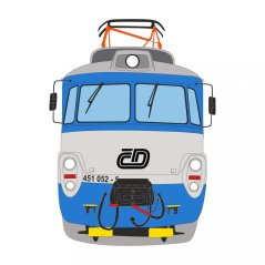Grafiken - elektrischer Triebzug 451 "Žabotlam"