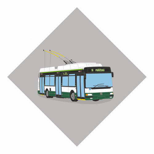 Graphic - trolleybus Škoda 24Tr Plzeň