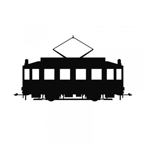 Samolepka Historická tramvaj Barborka - šířka 27 cm