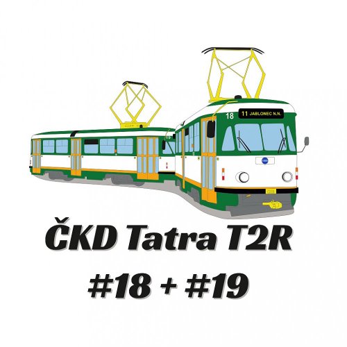 T-shirt - tram ČKD Tatra T2R Liberec