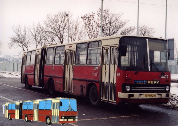 Kravatová spona autobus Ikarus 280