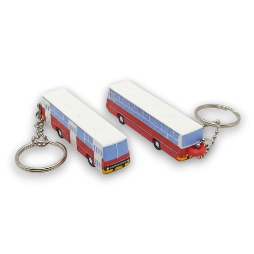 Přívěšek na klíče autobus Ikarus 260 - červený