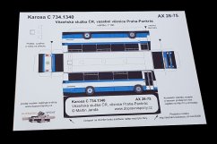 Vystřihovánka autobus Karosa C 734 Vězeňská služba ČR