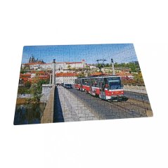 Puzzle Straßenbahn ČKD Tatra T6A5 unter der Prager Burg
