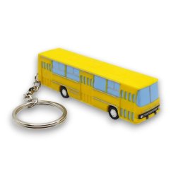 Přívěšek na klíče autobus Ikarus 260 - žlutý