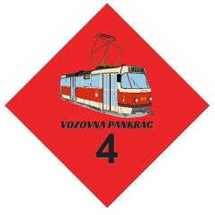Fensterschild - Betriebshof Pankrác