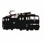 Samolepka lokomotiva 363 - 3D - Barva: Černá