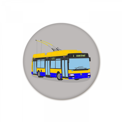 Grafika - trolejbus Škoda 24Tr Zlín