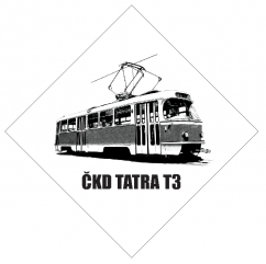 Tabliczka na okno - tramwaj ČKD Tatra T3
