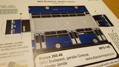 Paper model bus Ikarus 260.46 Budapest