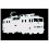 Samolepka lokomotiva 363 - 3D - Barva: Bílá