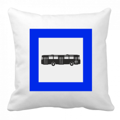 Kissen - Haltestellenschild - Bus