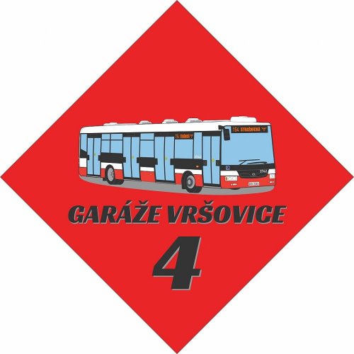 Tapadókorongos tábla - autóbuszgarázs Vršovice