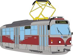 Kissen - Straßenbahn ČKD Tatra T3R.PLF