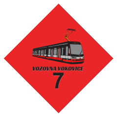 Fensterschild - Betriebshof Vokovice
