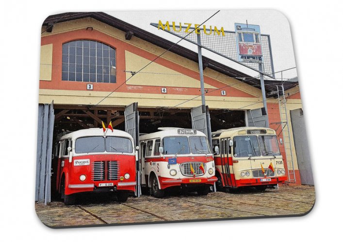Mauspad - Busse im Museum von Střešovice
