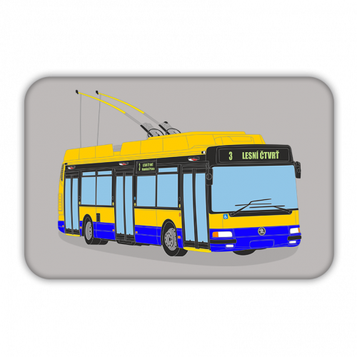 Grafika - trolejbus Škoda 24Tr Zlín