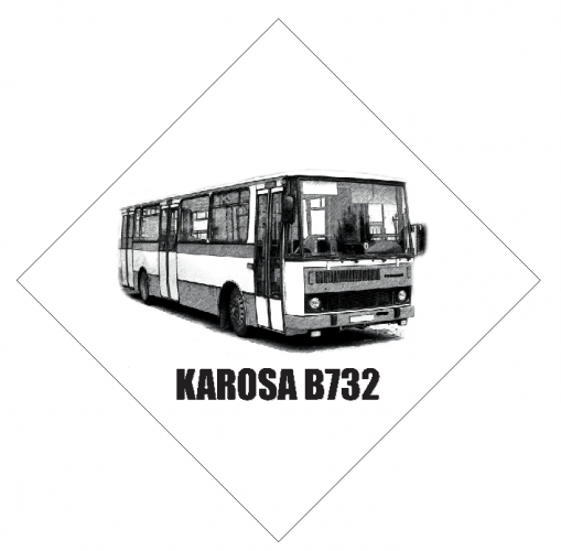 Cedulka - autobus Karosa B732